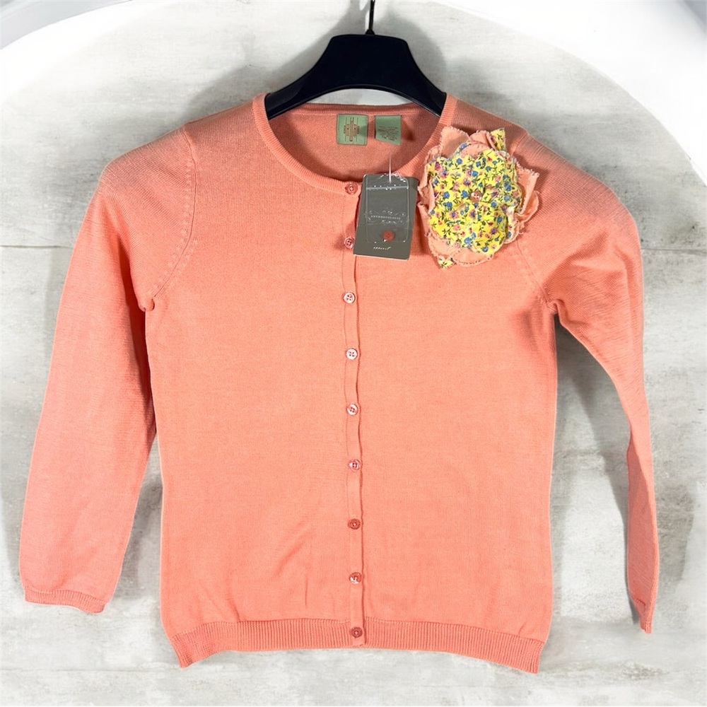 Anthropologie NWT Peach Button-Up Cardigan Size‎ Small Grandmacore Trendy